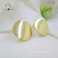 Y0107 Metal Copper Findings Gold Round Circle Ear Stud Earring Accessories